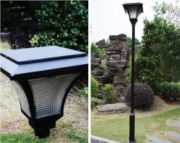 Dziedziniec Zewnętrzne oświetlenie ogrodowe LED na słupek trawnikowy 450 mm x 390 mm E27 Wymienne