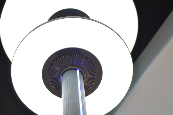 IP65 Dwie aluminiowe lampy dziedzińcowe w kształcie koła, dwa źródła światła z paskami lamp
